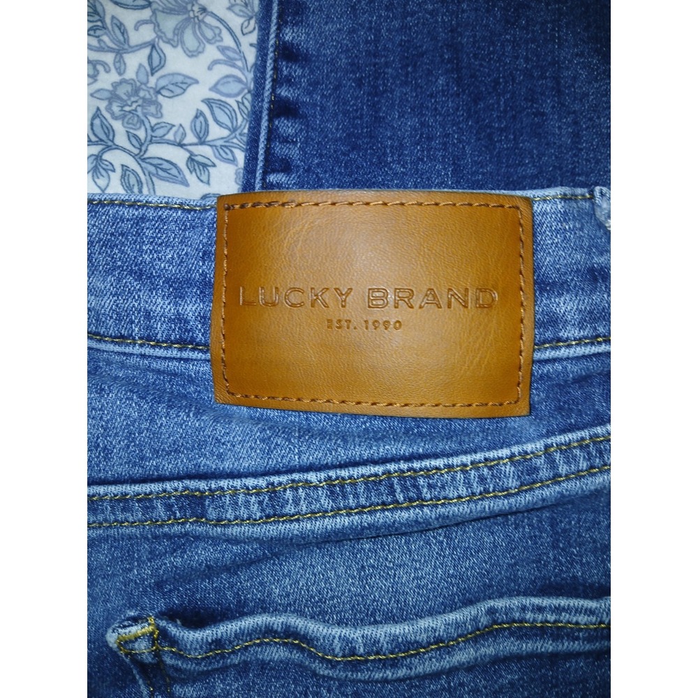 Lucky Brand Women's High Rise Zoe Straight Jeans Size 2 / 26 Ankle Blue Stretch - Picture 4 of 12